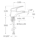 Grifo Bidet Cromo BASIC - Imagen 2