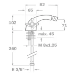 Grifo Bidet Cromo ÉPOCA - Imagen 2
