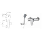 Grifo Ducha Cromo ARVET - Imagen 2